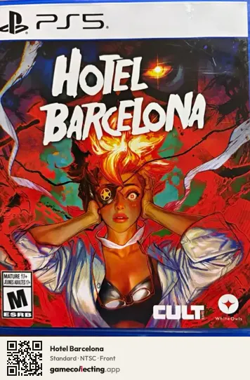 Hotel Barcelona PlayStation 5, NTSC box front