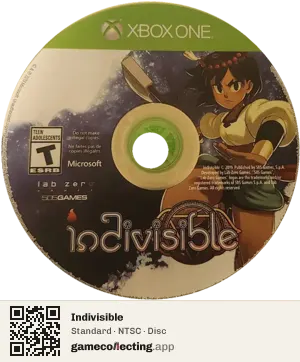 Indivisible Xbox One, NTSC disc
