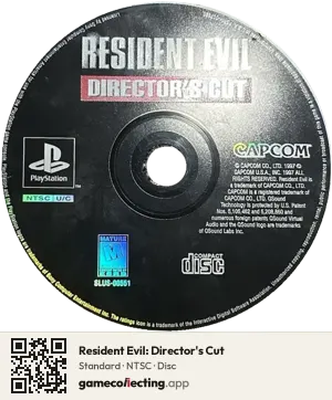Resident Evil: Director's Cut PlayStation, NTSC disc
