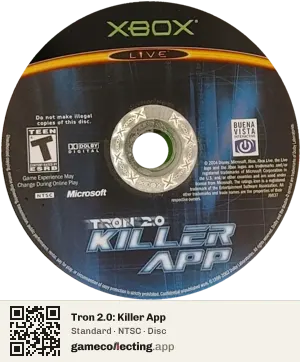 Tron 2.0: Killer App Xbox, NTSC disc