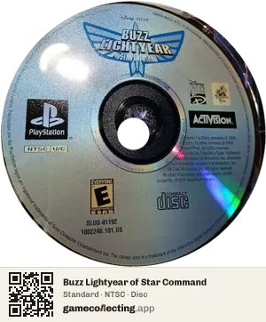 Buzz Lightyear of Star Command PlayStation, NTSC disc