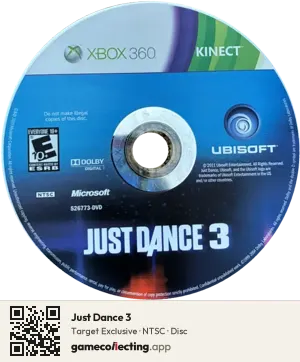 Just Dance 3 Xbox 360, NTSC disc