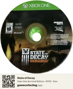 State of Decay Xbox One, NTSC disc