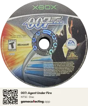 007: Agent Under Fire Xbox, NTSC disc