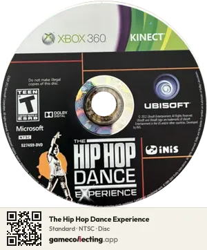 The Hip Hop Dance Experience Xbox 360, NTSC disc