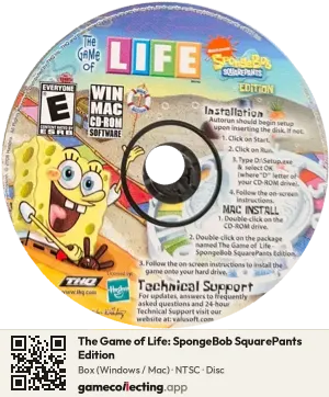 The Game of Life: SpongeBob SquarePants Edition Computer, NTSC disc