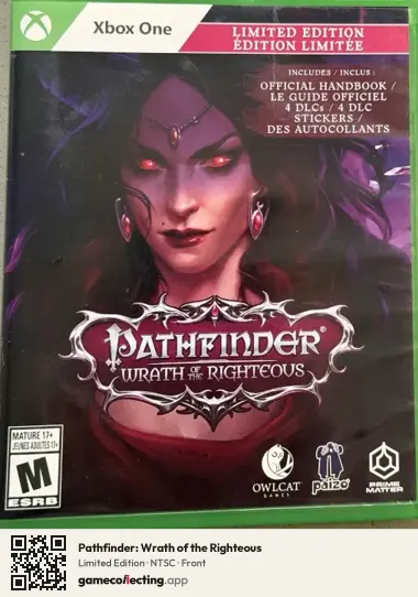 Pathfinder: Wrath of the Righteous Xbox One, NTSC box front