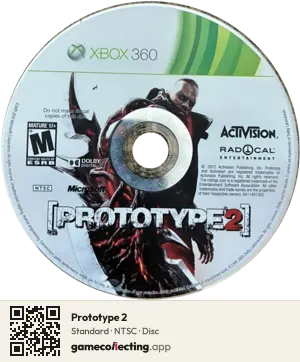 Prototype 2 Xbox 360, NTSC disc