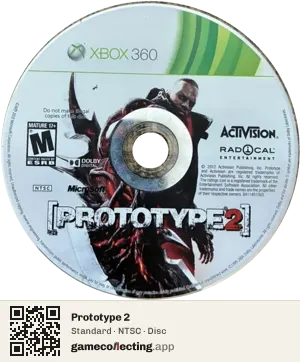 Prototype 2 Xbox 360, NTSC disc