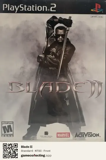 Blade II PlayStation 2, NTSC box front
