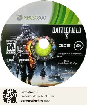 Battlefield 3 Xbox 360, NTSC disc
