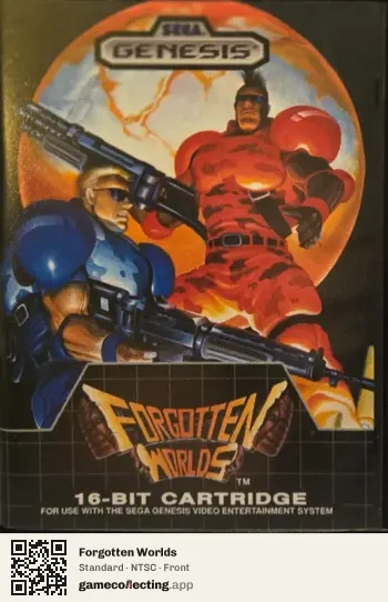 Forgotten Worlds Sega Mega Drive / Genesis, NTSC box front