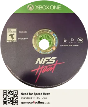 Need for Speed Heat Xbox One, NTSC disc