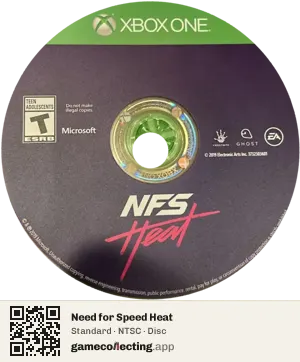 Need for Speed Heat Xbox One, NTSC disc