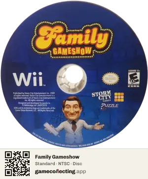Family Gameshow Nintendo Wii, NTSC disc