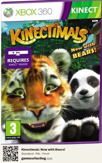 Kinectimals: Now with Bears! Xbox 360, PAL box front