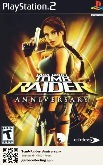 Tomb Raider: Anniversary PlayStation 2, NTSC box front