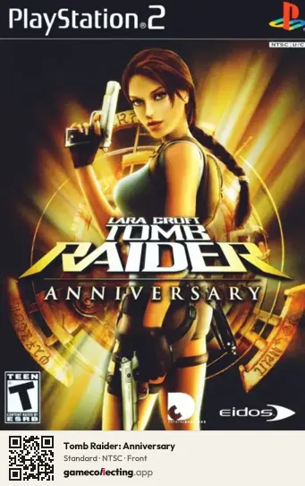 Tomb Raider: Anniversary PlayStation 2, NTSC box front
