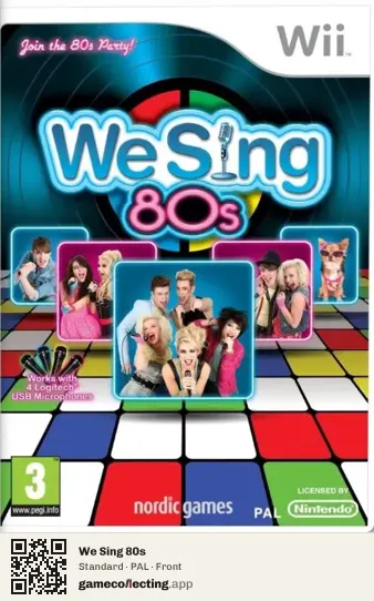 We Sing 80s Nintendo Wii, PAL box front