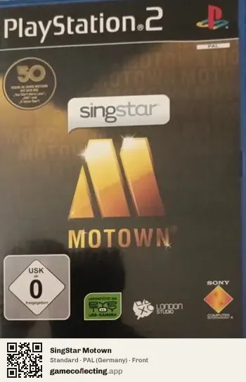 SingStar Motown PlayStation 2, Germany box front