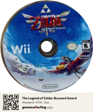 The Legend of Zelda: Skyward Sword Nintendo Wii, NTSC disc