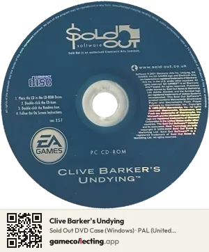 Clive Barker's Undying Computer, PAL disc