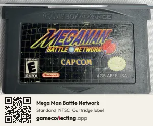 Mega Man Battle Network Game Boy Advance, NTSC cartridge label