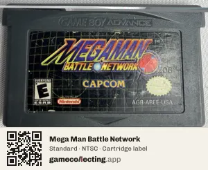 Mega Man Battle Network Game Boy Advance, NTSC cartridge label