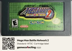 Mega Man Battle Network 2 Game Boy Advance, NTSC cartridge label