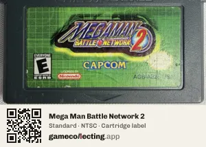 Mega Man Battle Network 2 Game Boy Advance, NTSC cartridge label