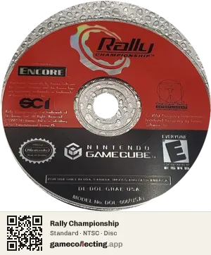 Rally Championship Nintendo GameCube, NTSC disc