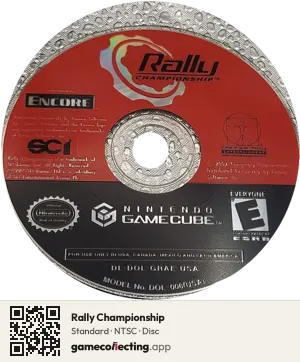 Rally Championship Nintendo GameCube, NTSC disc