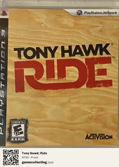Tony Hawk: Ride PlayStation 3, NTSC box front
