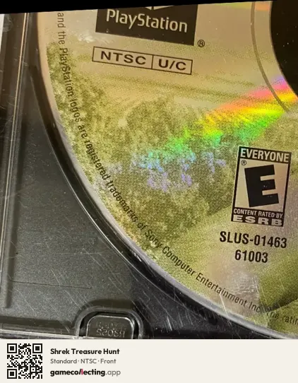 Shrek Treasure Hunt PlayStation, NTSC box front