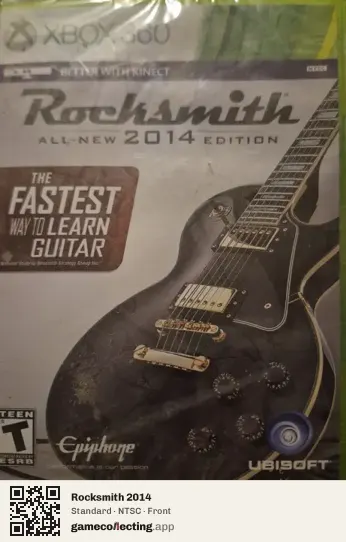 Rocksmith 2014 Xbox 360, NTSC box front