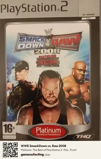 WWE SmackDown vs. Raw 2008 PlayStation 2, PAL box front