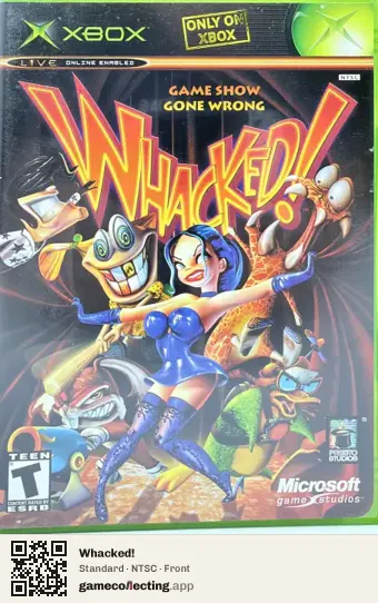 Whacked! Xbox, NTSC box front