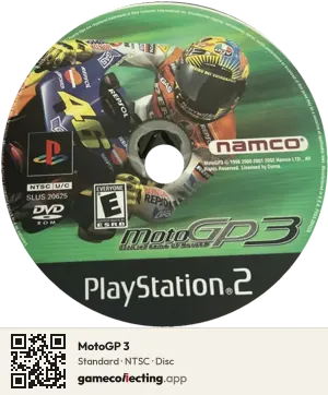 MotoGP 3 PlayStation 2, NTSC disc
