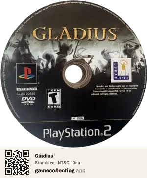 Gladius PlayStation 2, NTSC disc