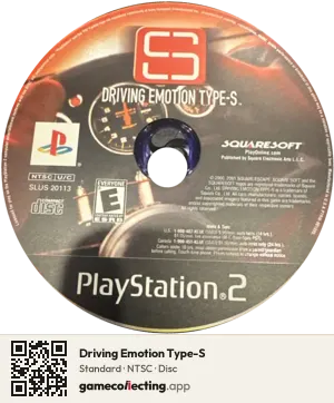 Driving Emotion Type-S PlayStation 2, NTSC disc