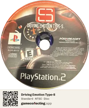 Driving Emotion Type-S PlayStation 2, NTSC disc
