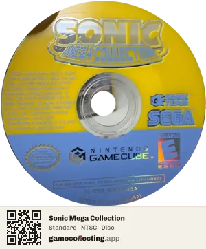 Sonic Mega Collection Nintendo GameCube, NTSC disc