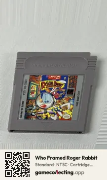 Who Framed Roger Rabbit Game Boy, NTSC cartridge label