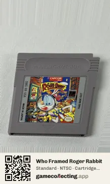 Who Framed Roger Rabbit Game Boy, NTSC cartridge label