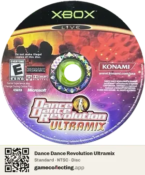 Dance Dance Revolution Ultramix Xbox, NTSC disc