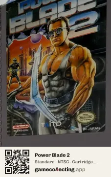 Power Blade 2 Nintendo Entertainment System, NTSC cartridge label