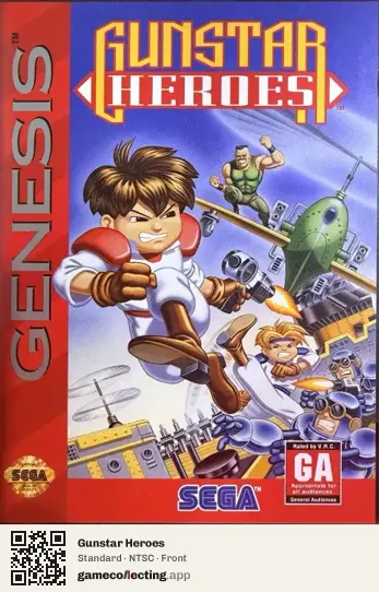 Gunstar Heroes Sega Mega Drive / Genesis, NTSC box front