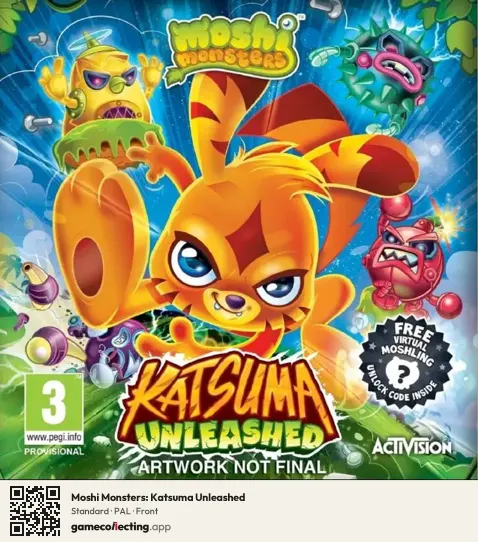 Moshi Monsters: Katsuma Unleashed Nintendo 3DS, PAL box front
