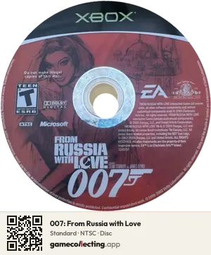 007: From Russia with Love Xbox, NTSC disc