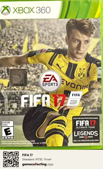 FIFA 17 Xbox 360, NTSC box front